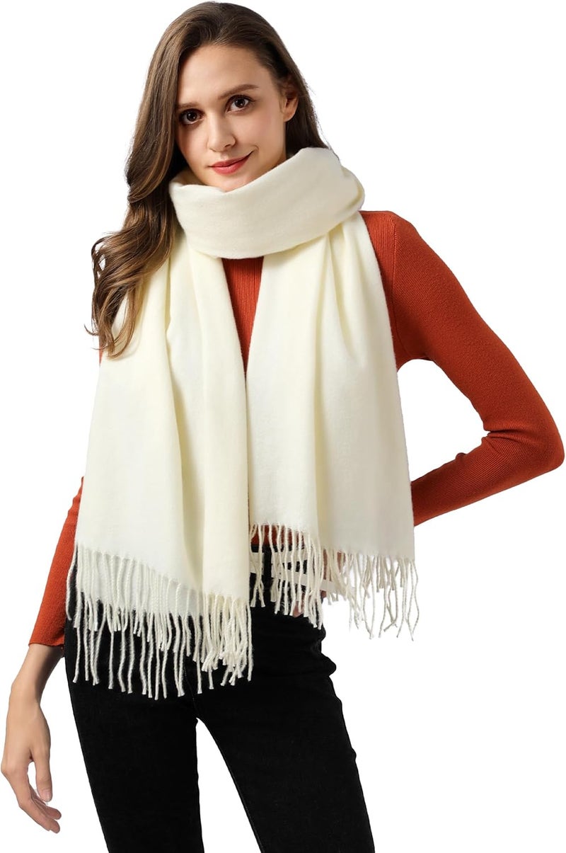 Ymomode Store Scarfs for Women Pashmina Shawls and Wraps for Evening Dress Bridesmaid Wedding Bridal Winter Warm Long Large Scarves - Image 4